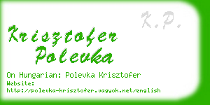 krisztofer polevka business card